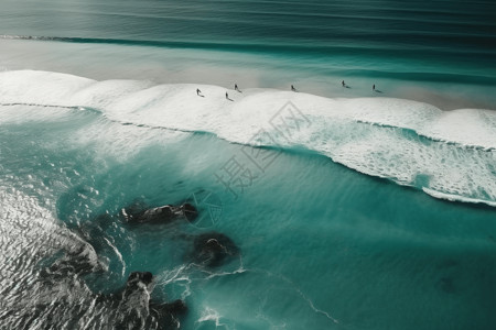 无人机航拍的海岸线图片