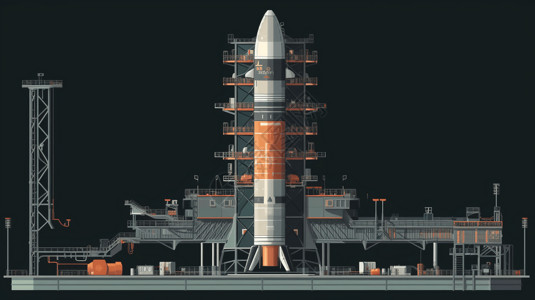 火箭发动机启动背景图片