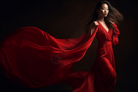 美艳大方的中国模特背景图片