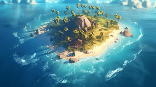 风景如画的岛屿背景图片
