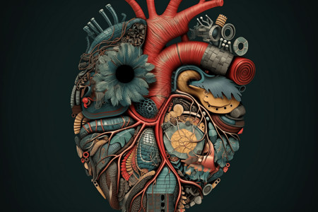 心脏结构图图片