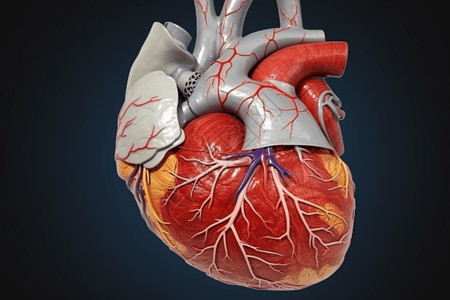 人体心脏器官示意图背景图片