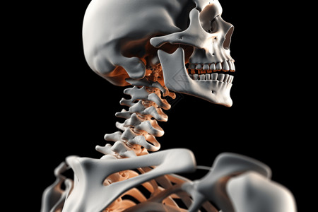 人体成分分析头部颈椎分析图插画