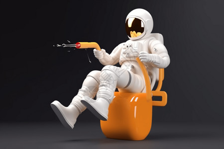 太空人模型背景图片
