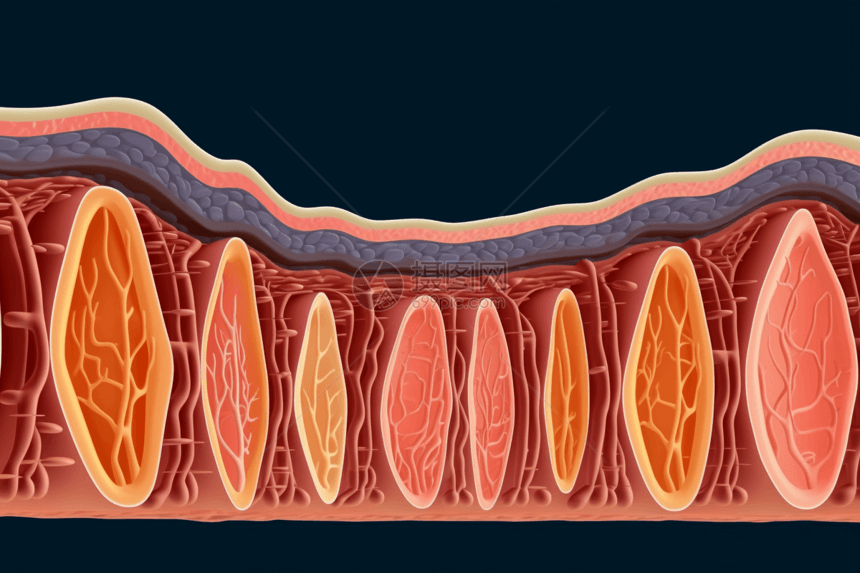 肠壁结构剖析图图片