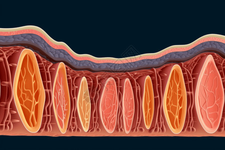 肠壁结构剖析图背景图片