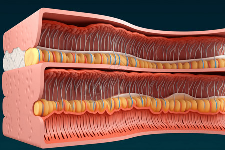 肠壁结构插画