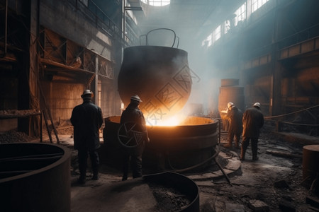 工厂熔炼炉加工厂亮锌矿高清图片