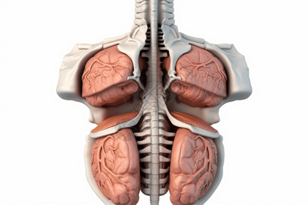 人体内脏模型背景图片