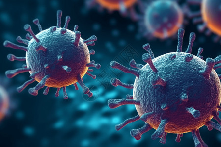 微观球体病毒细胞背景图片