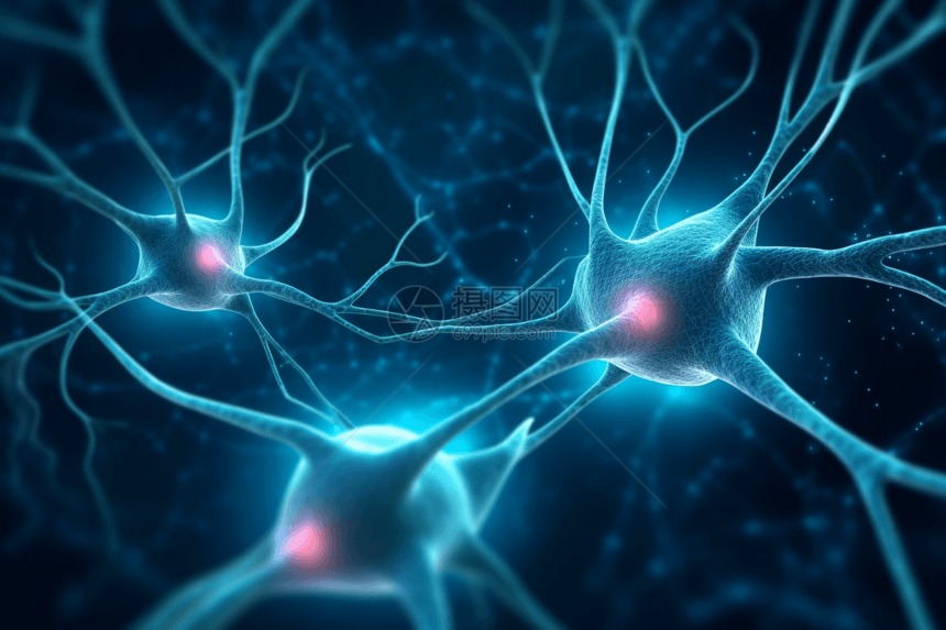 蓝色神经元图片