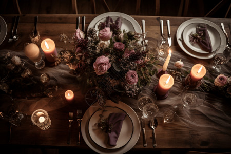 浪漫的晚餐图片