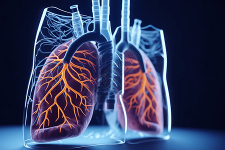 医学呼吸系统背景图片