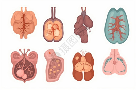人体肝脏器官背景图片