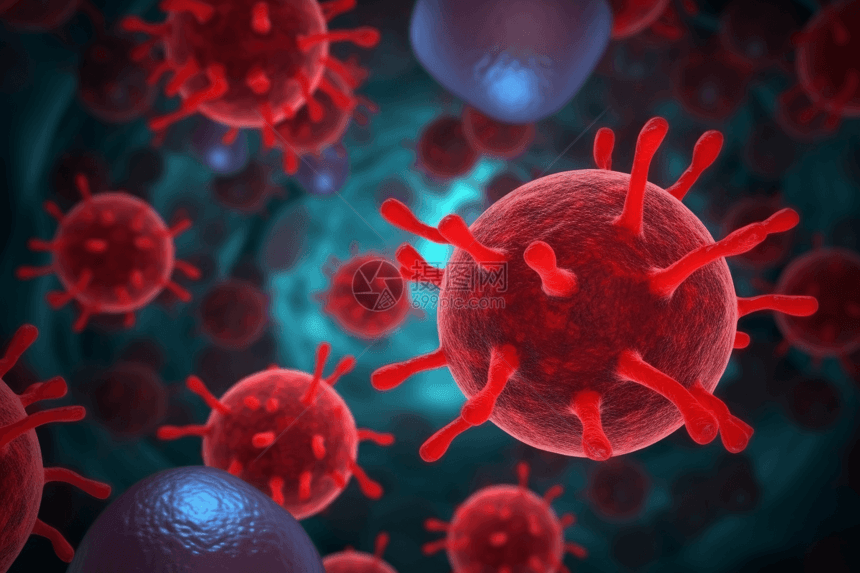 病毒红细胞图片