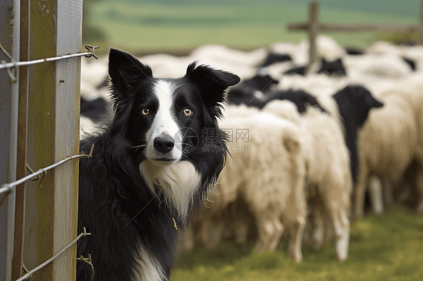 精明的牧羊犬图片