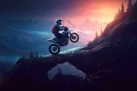 摩托车骑手背景图片