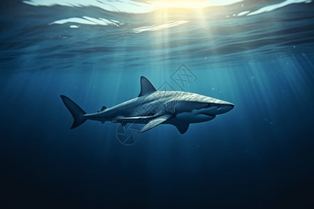 海底的鲨鱼背景图片