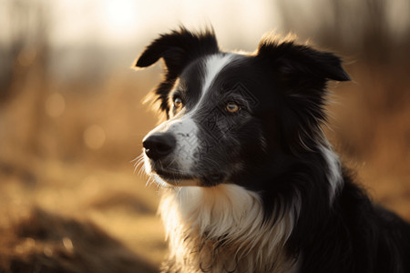 公园中的牧羊犬高清图片