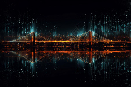数字桥城市上的桥梁网络设计图片