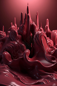 抽象3D流体图案背景图片