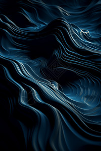蓝色抽象3D流体背景图片