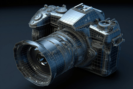 多角度3D模型的相机展示设计图片