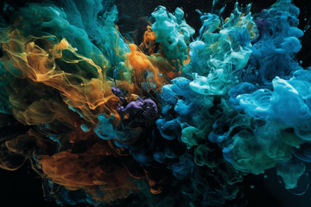 彩色液体抽象背景图片