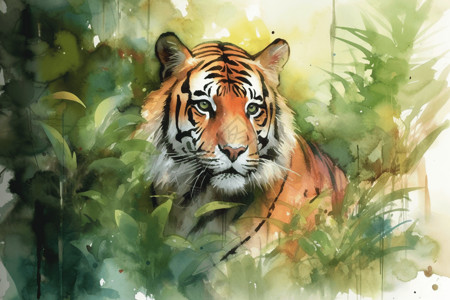 丛林环境中的老虎图片