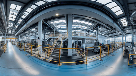 智能工厂的360度视图背景图片