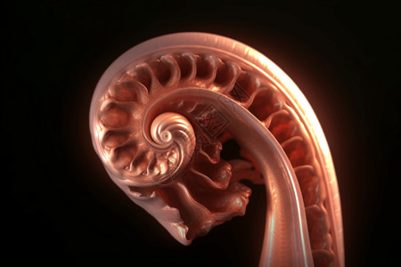人体耳蜗背景图片