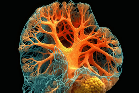 肺功能3D肺部模型结构设计图片
