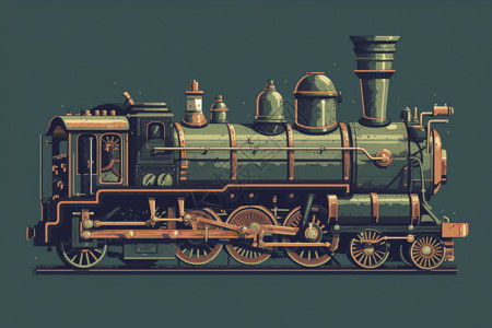 蒸汽机的组件背景图片