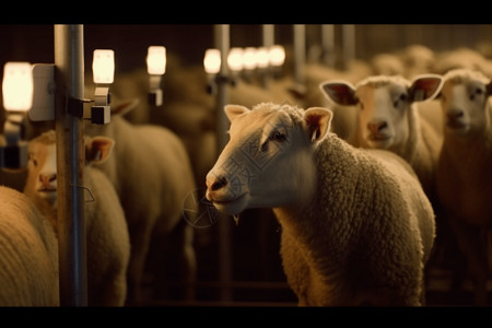 监控牲畜健康的传感器背景图片