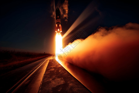 火箭光火箭加速时的光设计图片
