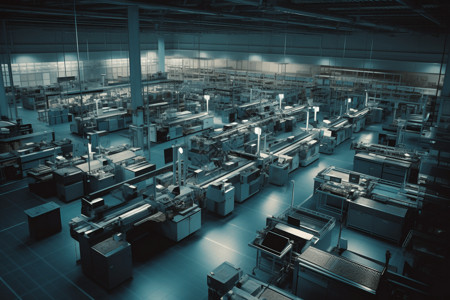 电子生产线整齐的电子工厂设计图片