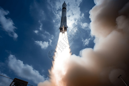 火箭上升的镜头背景图片