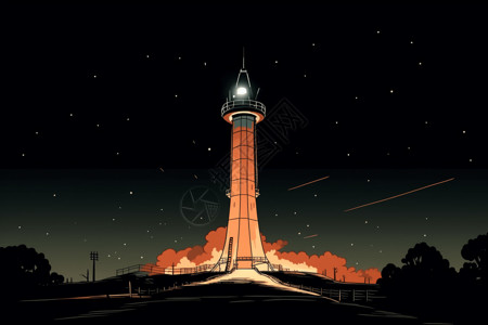 发射塔平面插图背景图片