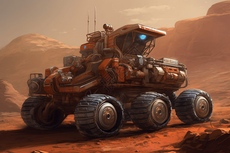 火星漫游者设计图背景图片
