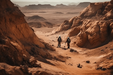 火星星球探索火星表面背景