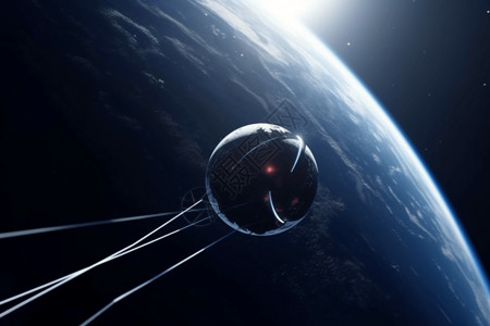 地球引力航天器利用重力来获得动量插画