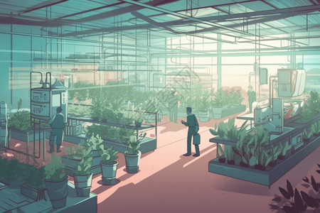 植物实验室背景图片