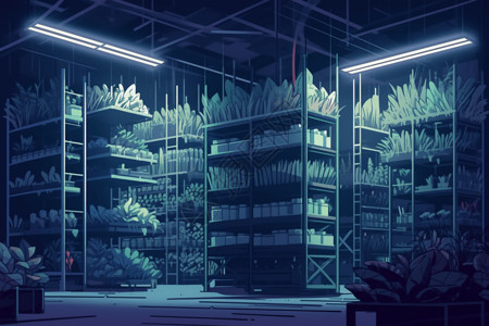 植物培育工厂背景图片