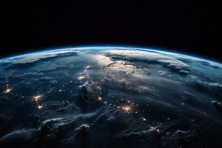 航天照片素材太空看的地球全景背景