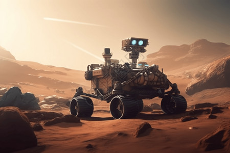 机器人探索技术背景图片