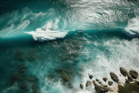 波涛汹涌的大海图图片