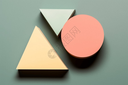 圆形彩色几何图三角形和圆形设计图片