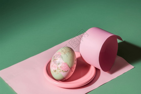 粉色彩蛋素材粉绿色的彩蛋背景