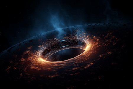 黑洞吸积盘3D设计图设计图片