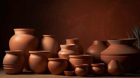 工艺品陶器背景图片